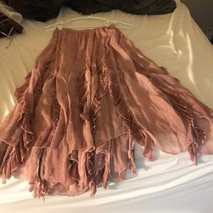 Pink Midi Skirt